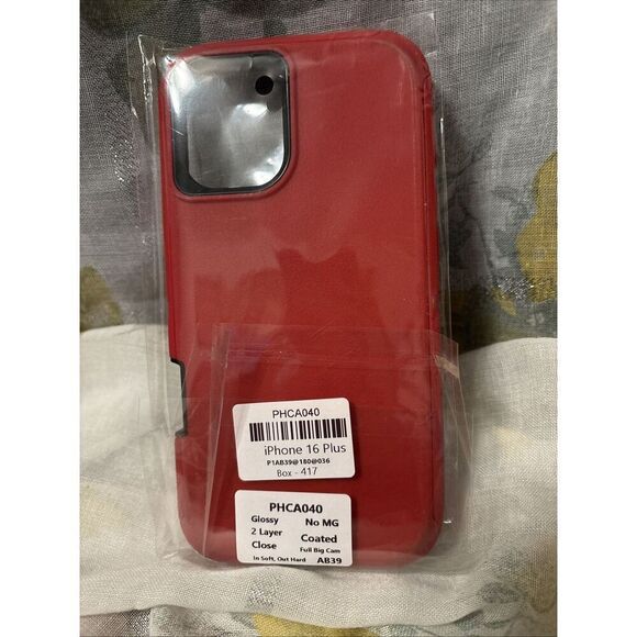 New iPhone 16 Plus Phone‎ Cover  Glossy Red 2 Layers - Picture 2 of 5